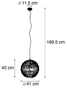 Nowoczesna lampa wisząca mosiężna 42 cm - Bolti Oswietlenie wewnetrzne