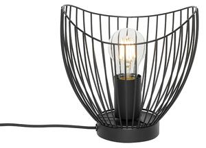 Nowoczesna lampa stołowa czarna 20 cm - Pua Oswietlenie wewnetrzne