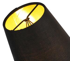 Designerska lampa podłogowa czarna 3-punktowa z zaślepkami - Wimme Oswietlenie wewnetrzne