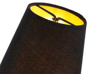 Designerska lampa stołowa czarna 3-punktowa z kloszami zaciskowymi - Wimme Oswietlenie wewnetrzne