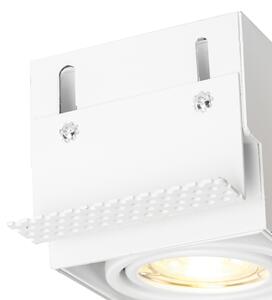 Oprawa wpuszczana w sufit / Oprawa do wbudowania biała regulowana bez ramki GU10 WiFi - Oneon 1 Oswietlenie wewnetrzne
