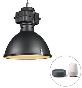 Inteligentna przemysłowa lampa wisząca czarna 53 cm z A60 Wifi - Sicko Oswietlenie wewnetrzne
