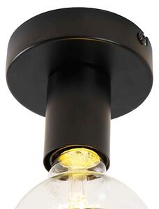 Designerska lampa sufitowa czarna z górnym lustrem G95 w kolorze czarnym - Facil Oswietlenie wewnetrzne