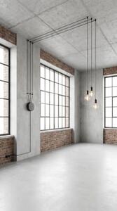 Lampa industrialna z kablami na ścianę i sufit