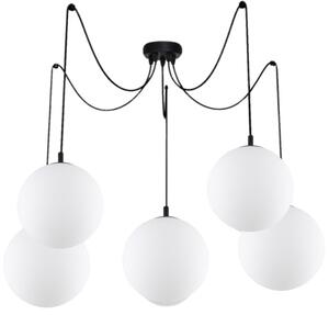 Lampa Pająk z 5 dużymi kloszami