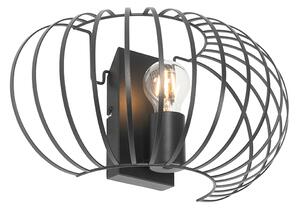 Designerska lampa ścienna czarna 39 cm - Johanna Oswietlenie wewnetrzne
