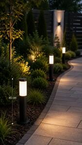Lampa ogrodowa stojąca czarna 45cm
