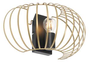 Designerska lampa ścienna mosiężna 39 cm - Johanna Oswietlenie wewnetrzne