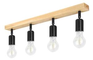 Minimalistyczna lampa sufitowa Simply wood black 4