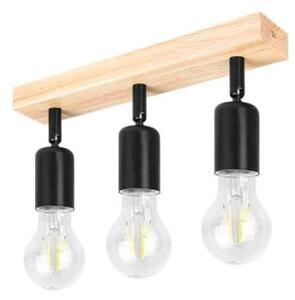 Nowoczesna lampa sufitowa Simply wood black 3