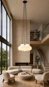 Lampa wisząca do salonu z dużymi kloszami