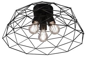 Nowoczesna lampa sufitowa czarna 45 cm 3-punktowa - Jaap Oswietlenie wewnetrzne