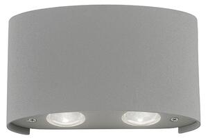 Zewnetrzna Nowoczesna lampa ścienna szara w tym LED IP54 - Silly Oswietlenie zewnetrzne