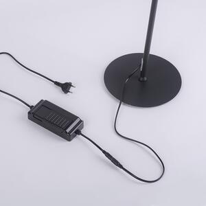Designerska lampa podłogowa czarna z diodą LED i ściemniaczem - Krisscross Oswietlenie wewnetrzne