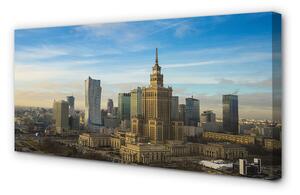 Obraz na płótnie Warszawa Panorama wieżowce