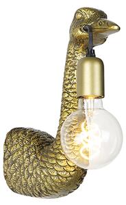Vintage Kinkiet / Lampa scienna mosiądz - Camel bird Cam Oswietlenie wewnetrzne