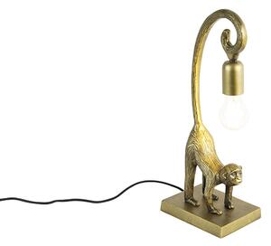 Lampa stołowa vintage mosiężna - Monkey Hale Oswietlenie wewnetrzne