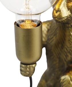 Lampa stołowa vintage mosiężna - Monkey Det Oswietlenie wewnetrzne