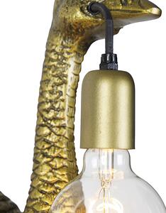 Vintage Kinkiet / Lampa scienna mosiądz - Camel bird Cam Oswietlenie wewnetrzne