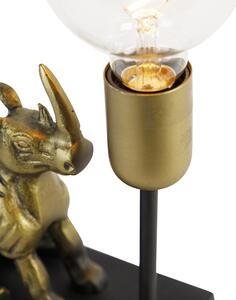 Lampa stołowa vintage mosiężna - Animal Haesehorn Oswietlenie wewnetrzne