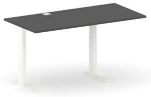 Stół roboczy FUTURE z regulacją wysokości, 1700x800x675-1325 mm, bez ekranu, biały/grafit