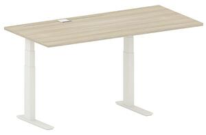 Stół roboczy FUTURE z regulacją wysokości, 1700x800x675-1325 mm, bez ekranu, biały/grafit