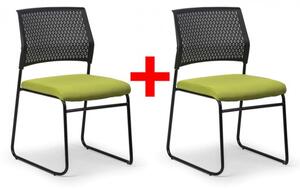 Krzesło konferencyjne MYSTIC 1 + 1 GRATIS, zielony