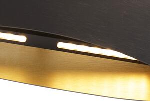 Nowoczesny Plafon / Lampy sufitowe czarno-złoty LED - Sjaak Oswietlenie wewnetrzne