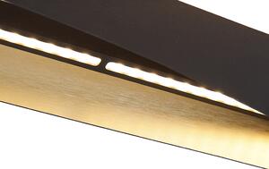 Nowoczesny Plafon / Lampy sufitowe czarno-złoty LED 3-stopniowe ściemnianie - Sjaak Oswietlenie wewnetrzne