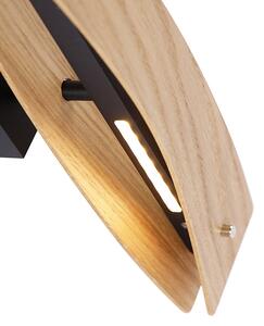 Nowoczesny Kinkiet / Lampa scienna drewno LED - Sjaak Oswietlenie wewnetrzne