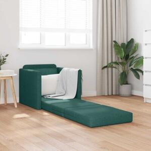 Sofa bed ciemna zieleÅ 74 x 77 x 81 cm tkanina