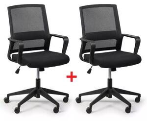 Krzesło biurowe LOW 1 + 1 GRATIS, czarny