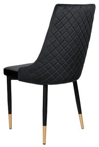 Krzesło tapicerowane Vermont Velvet czarny