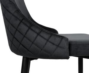 Krzesło tapicerowane Vermont Velvet czarny
