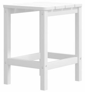 Krzesło ogrodowe adirondack ze stolikiem, hdpe, białe