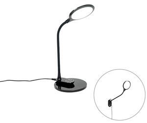 Lampa stołowa i ścienna czarna w tym LED ze ściemniaczem dotykowym - Joni Oswietlenie wewnetrzne