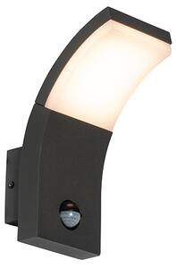 Zewnetrzna Kinkiet / Lampa scienna zewnętrzny szary w tym LED IP54 z czujnikiem ruchu - Litt Oswietlenie zewnetrzne
