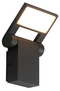 Zewnetrzna Kinkiet / Lampa scienna zewnętrzny antracytowy z regulacją LED IP54 - Zane Oswietlenie zewnetrzne