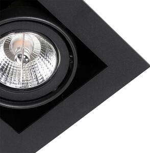 Nowoczesna wpuszczana czarna lampa 2-punktowa regulowana - Oneon 70 Oswietlenie wewnetrzne