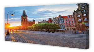 Obraz na płótnie Gdańsk Stare miasto wschód słońca