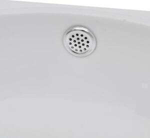 Ceramiczna umywalka z otworem przelewowym i na kran, biała