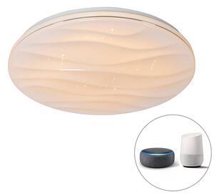 Inteligentna lampa sufitowa biała 48 cm z diodą LED i ściemniaczem - Damla Oswietlenie wewnetrzne
