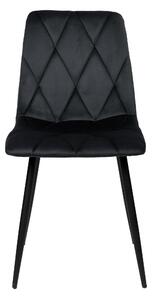 Krzesło welurowe MADISON VELVET czarne