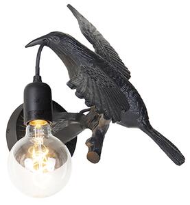Kinkiet / Lampa scienna vintage czarny - Fugl Oswietlenie wewnetrzne