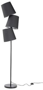Nowoczesna lampa stojąca podłogowa metalowa 164 cm 3 abażury czarna Rio Grande Beliani