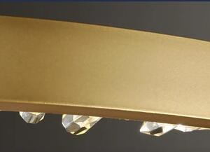Mona 60 P – złoty, kryształowy żyrandol okrągły LED domodes