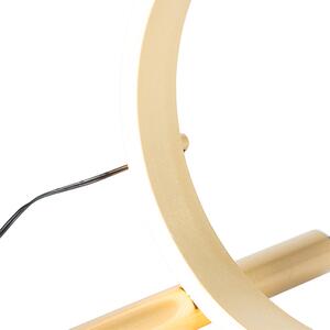 Designerska lampa stołowa mosiężna z 3-stopniowym ściemnianiem LED - Navara Oswietlenie wewnetrzne