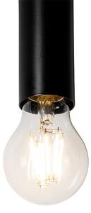 Kinkiet / Lampa scienna Art Deco czarny 2-punktowy - Tubi Oswietlenie wewnetrzne