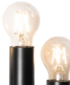 Kinkiet / Lampa scienna Art Deco czarny 6-punktowy - Tubi Oswietlenie wewnetrzne