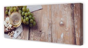 Obraz na płótnie Kieliszek orzechy winogrona